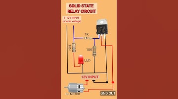 how to make solid state relay circuit with dc motor connection#shorts #diycircuit #solidstaterelay