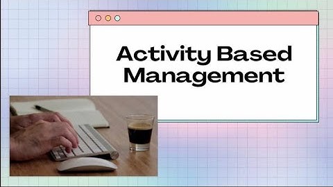 Seminar 1 - Activity Based Management