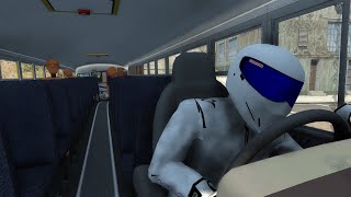 School Bus Crashes: Seatbelts vs. No Seatbelts | BeamNG.drive