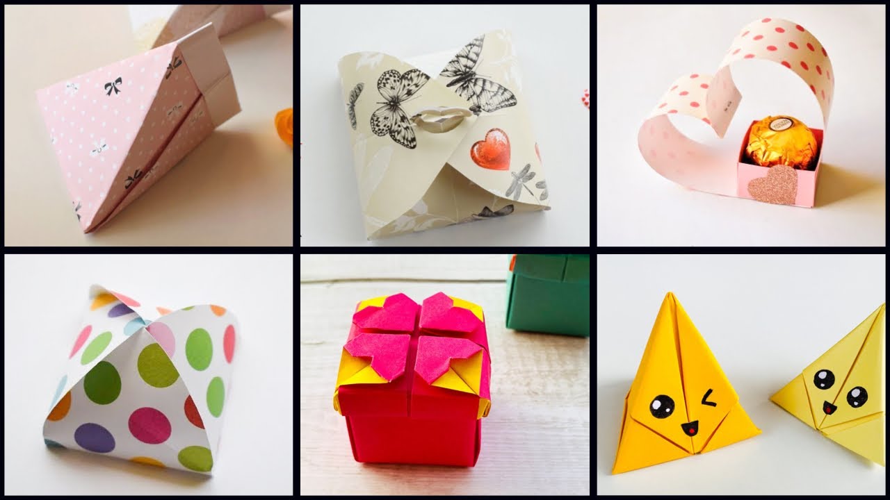 Diy 6 Gift Box Ideas | Handmade Paper Gift Box Ideas | Diy Chocolate Gift  Box - Youtube