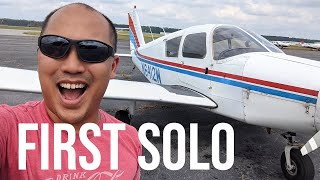 First Solo Flight! | KLZU-KWDR | Piper PA28 Cherokee