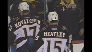 Ilya Kovalchuk's first NHL game with Thrashers - full highlights (4 oct 2001)