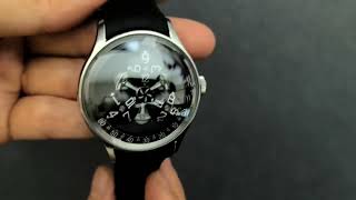 Oblvlo Men Automatic Watch Mechanical Wrisch Rotatable Small Dial Waterproof Trisome Star Planet