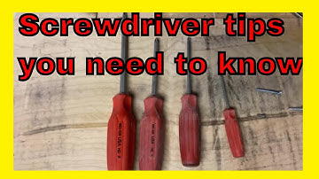 How to chose the right screwdriver for the job
