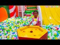 Indoor Playground Fun for Kids Ball Pits Slides to Rainbow Colors Balls