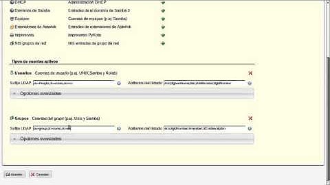 Configuración de usuarios y grupos con LDAP account manager