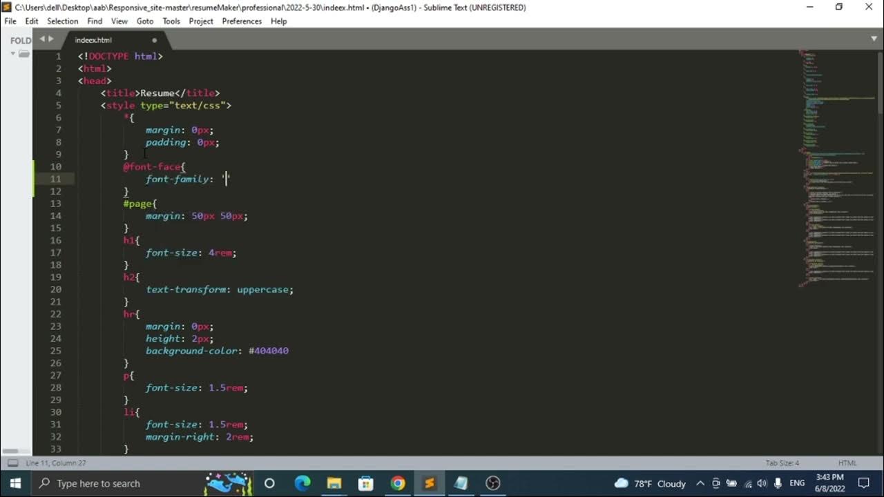 How to change font family in HTML design - YouTube