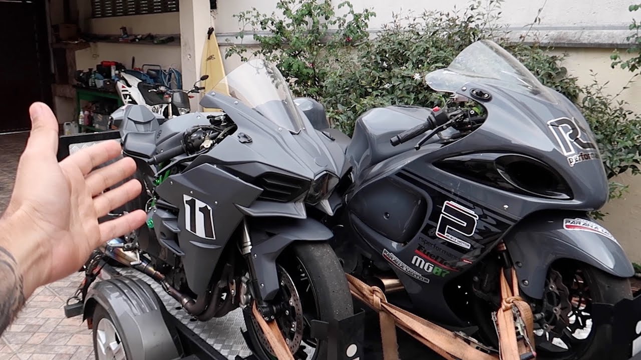 1 MILHÃO EM MOTOS NA MINHA GARAGEM | A MOTO MAIS RÁPIDA DO BRASIL NINJA H2 E HAYABUSA TURBO