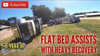 Flat bed assists with Heavy Recovery