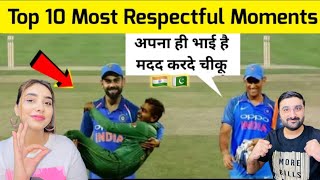 Pak reacts on 10 Most Beautiful Moments of Respect & Fairplay In Cricket 🇵🇰🇮🇳
