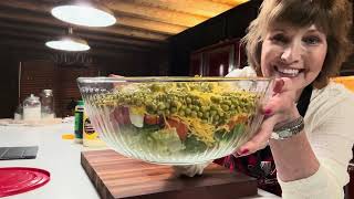 Layered Salad Make Ahead Marinating Steaks @ourforeverfarm