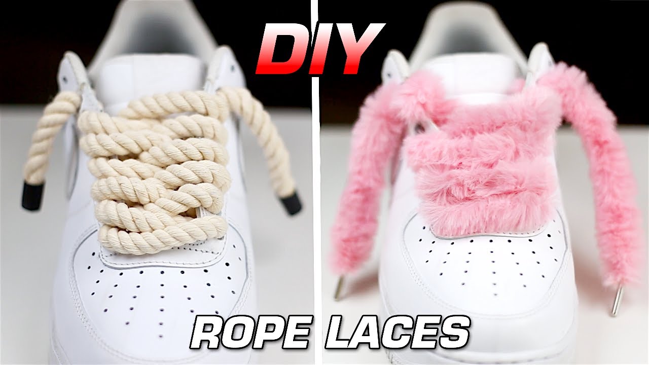 CHUNKY ROPE LACE AIR FORCE 1 TUTORIAL! (EASY) 