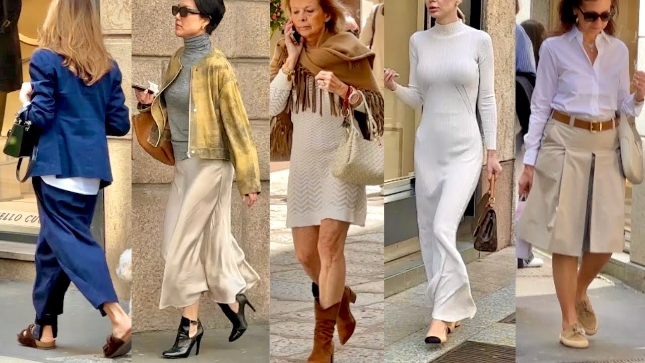 ELEGANT SPRING 2025 FASHION 🤍 MILAN SHOPPING WALK 🇮🇹 ITALIAN STREET STYLE #vanityfair