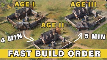 Fast BUILD Order to Reach Feudal AGE 2 and Castle AGE 3 ► Age of Empires 4