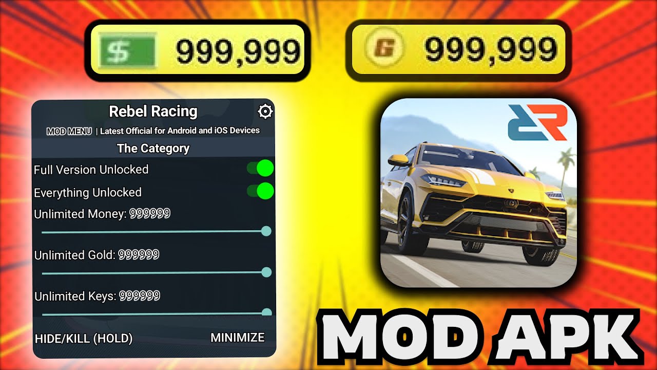 Rebel Racing MOD APK 2026 Unlimited Gold & Money Hack