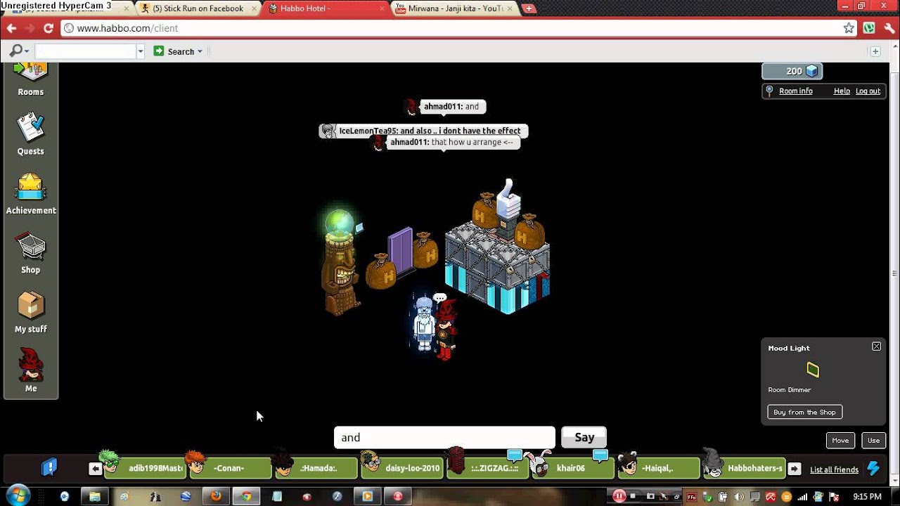 Habbo - How To Get Effect From Totem Set - YouTube