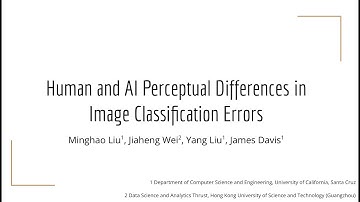 [AAAI 25 presentation pre-record]Human and AI Perceptual Differences in Image Classification Errors