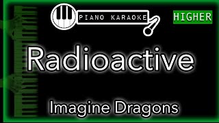 Radioactive (HIGHER +3) - Imagine Dragons - Piano Karaoke Instrumental chords