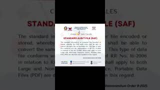 STANDARD AUDIT FILE (SAF)