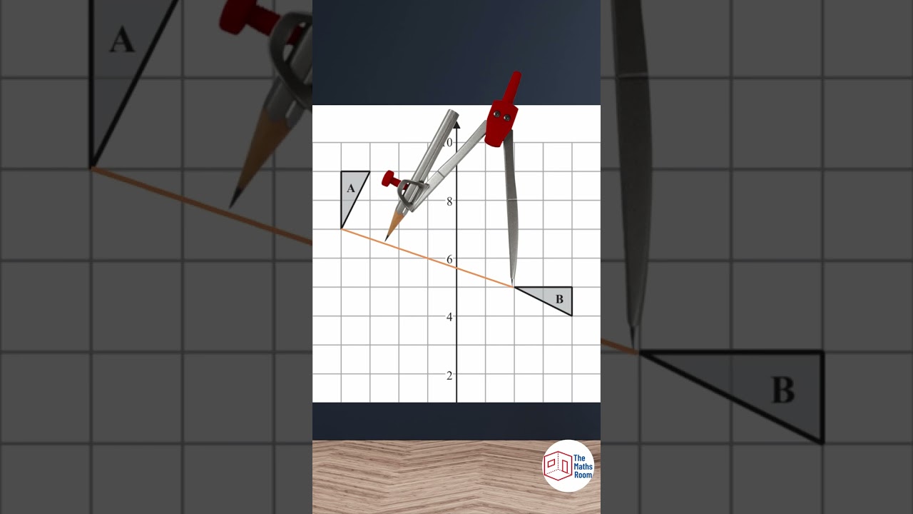 Quick and easy way to find the Centre of rotation #shorts #igcsemaths