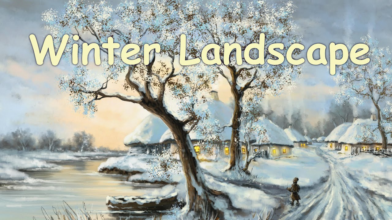 Painting winter landscape
