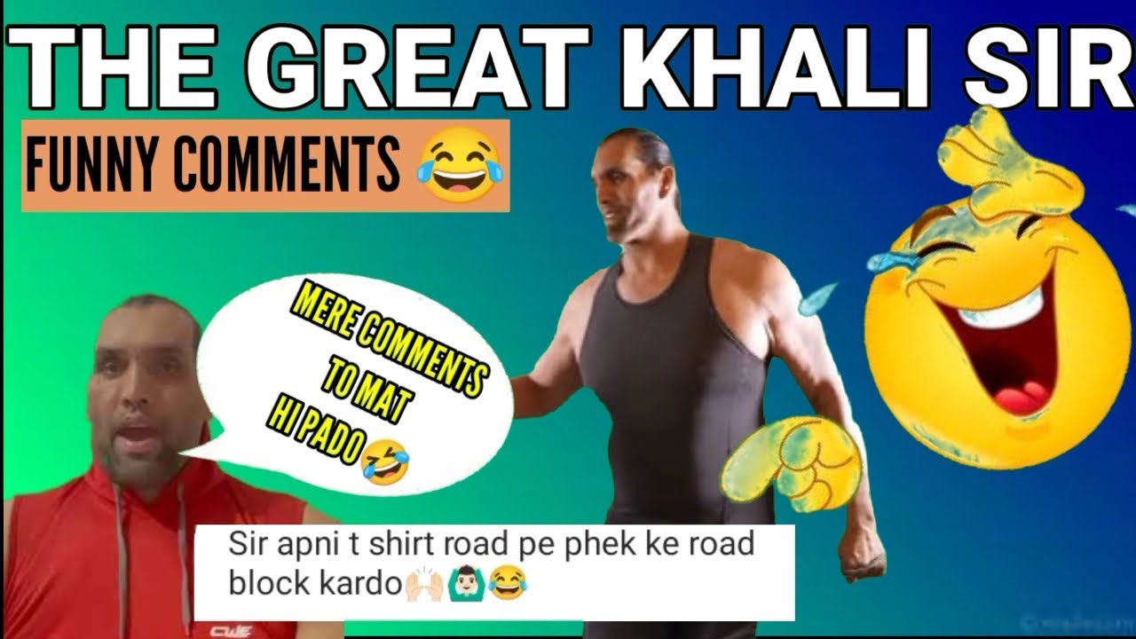 THE GREAT KHALI FUNNY COMMENTS 😂 ROAST VIDEO 🤣 TRY NOT TO LAUGH CHALLANGE 😂 KHALI FUNNY COMMENTS 