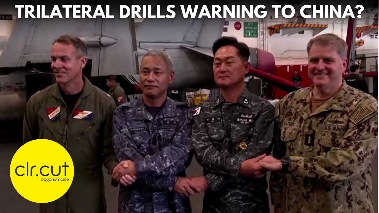 US, Japan, South Korea Hold Trilateral Naval Drills In East Asian Waters Amid Tensions | CLRCUT