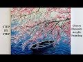 Cherry Blossom STEP by STEP Acrylic Painting (ColorByFeliks)