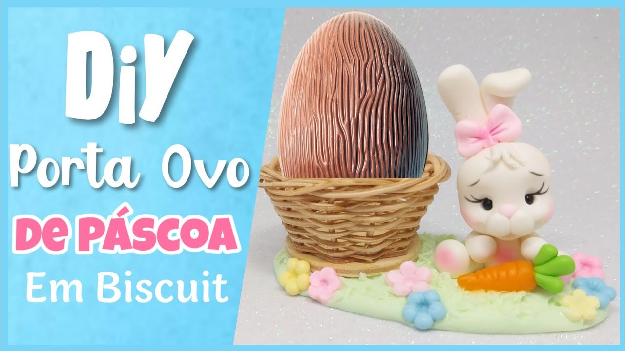Porta ovo de Páscoa em biscuit || Coelho em biscuit || Pierre Marinho