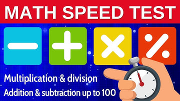 Math Speed Test - Addition, Subtraction, Multiplication and Division, Math Speed Quiz, Mathematic
