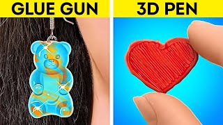 Glue Gun vs. 3D Pen Crafts And Amazing DIY Accessory Ideas