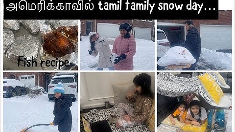 அமெரிக்காவில் Snow வந்தாலே jolly தான் ❄️❄️//snow day vlog//Tamil 🇮🇳family in USA🇺🇸