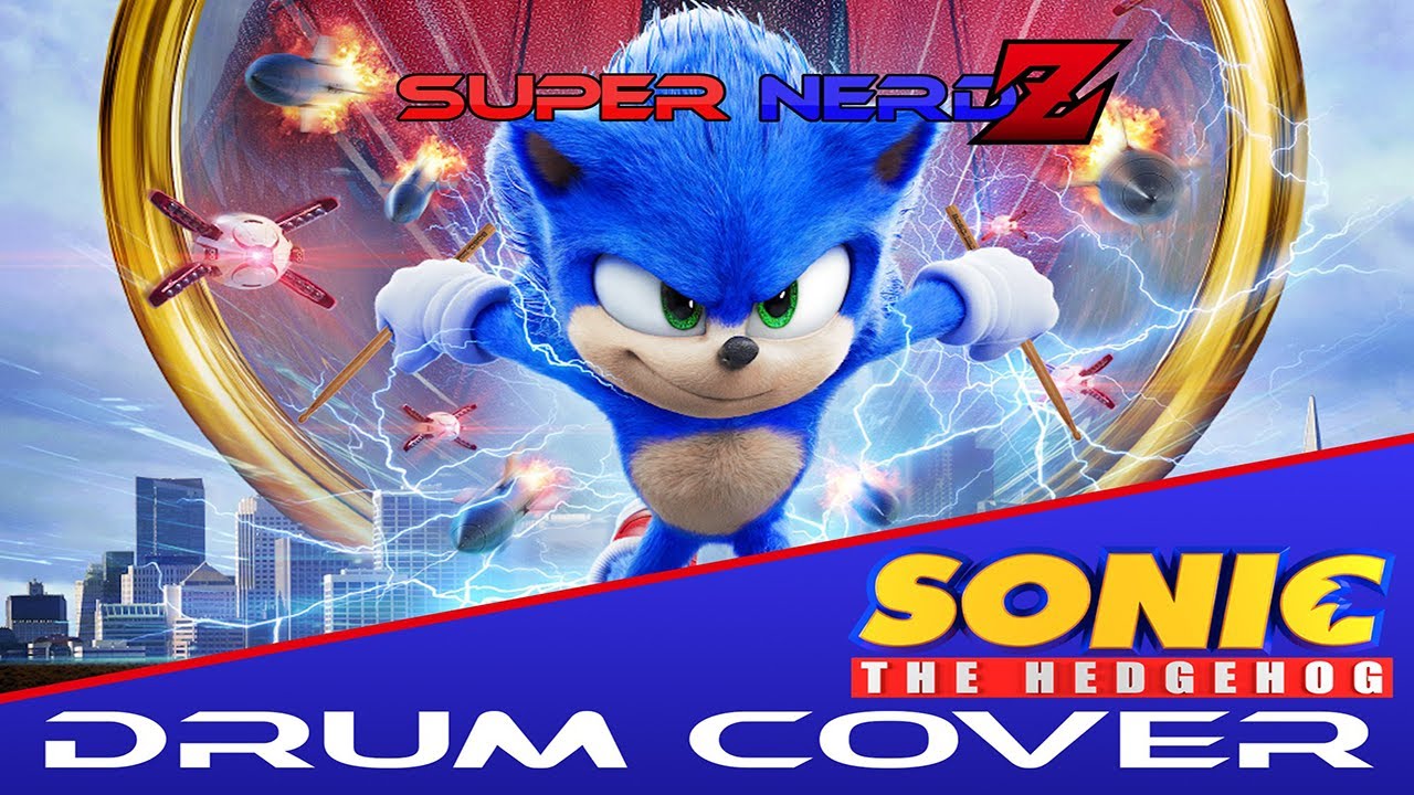 Sonic The Hedgehog Movie Theme - Drum Cover by Fozzy - The Super NerdZ Presents