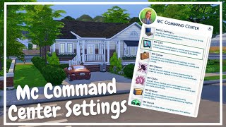 Mc Command Center Settings for better gameplay & Townies | The Sims 4