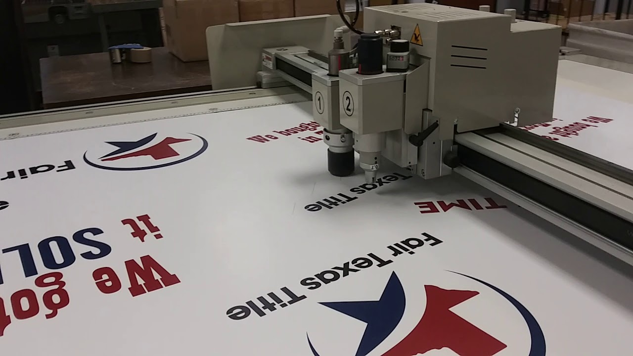 Graphtec Custom Sign Cutter - YouTube