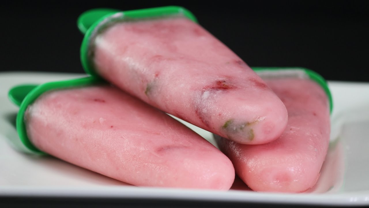 Strawberry Buttermilk Popsicles