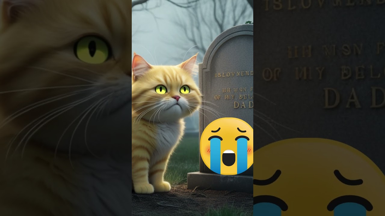 Revenge of father 😭😳, yellow cat 🆚 white cat , #cat #kitten #cute #catlovers #cutecat#shorts