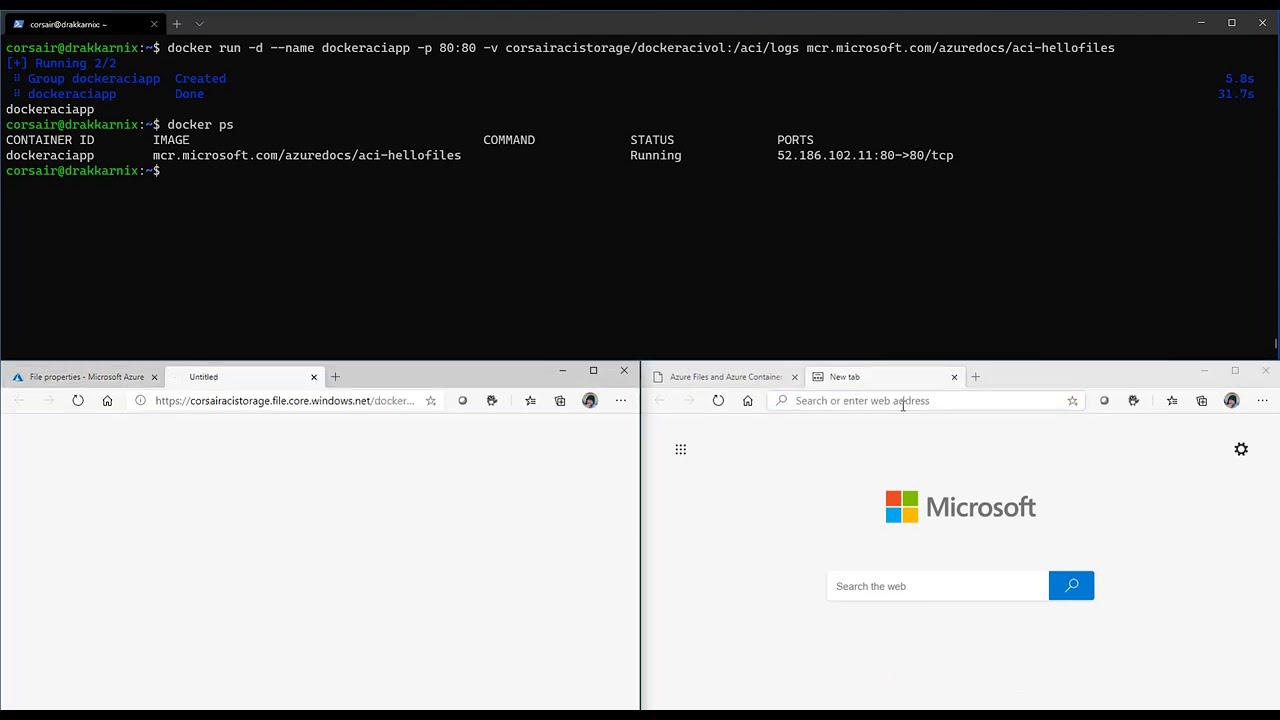 Docker ACI Create Volume YouTube