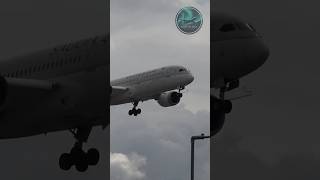 Saudia 787-9 touching down on 27R at London Heathrow LHR