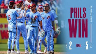 Rangers vs. Phillies Game Highlights (5/23/24) | MLB Highlights