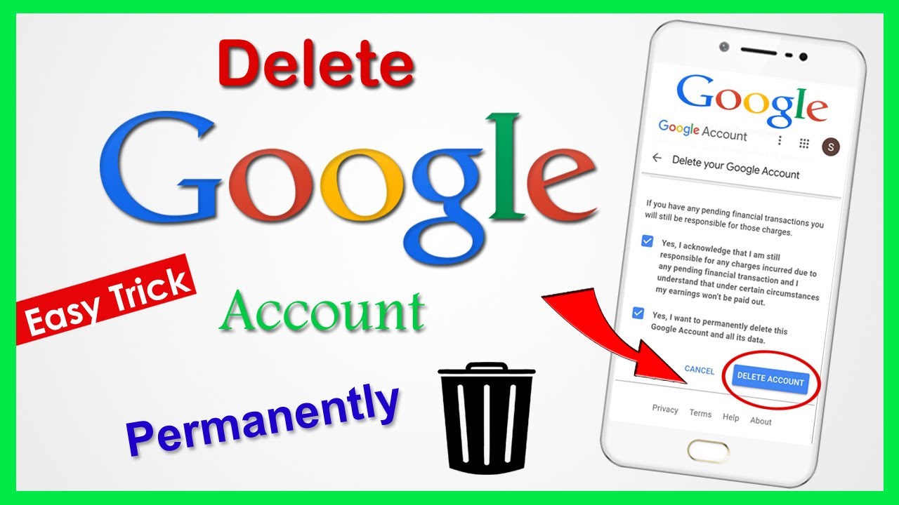 how to delete google account permanently on Android - YouTube