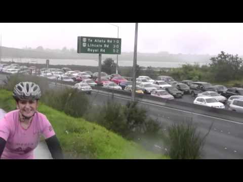 Auckland Bike Ride in Bad Weather