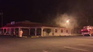 Fire at Dempsey's Pizza in Clinton