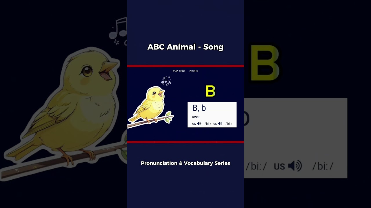 Alligator Bird Learn ABC Animal Song with IPA | Pronunciation & Vocabulary Series