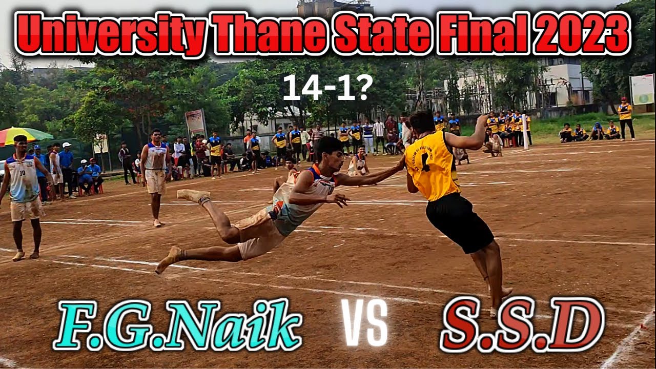 university thane state final 2023 | F.G.Naik vs SSD college | KBP college #khokho #finalmatch #2023