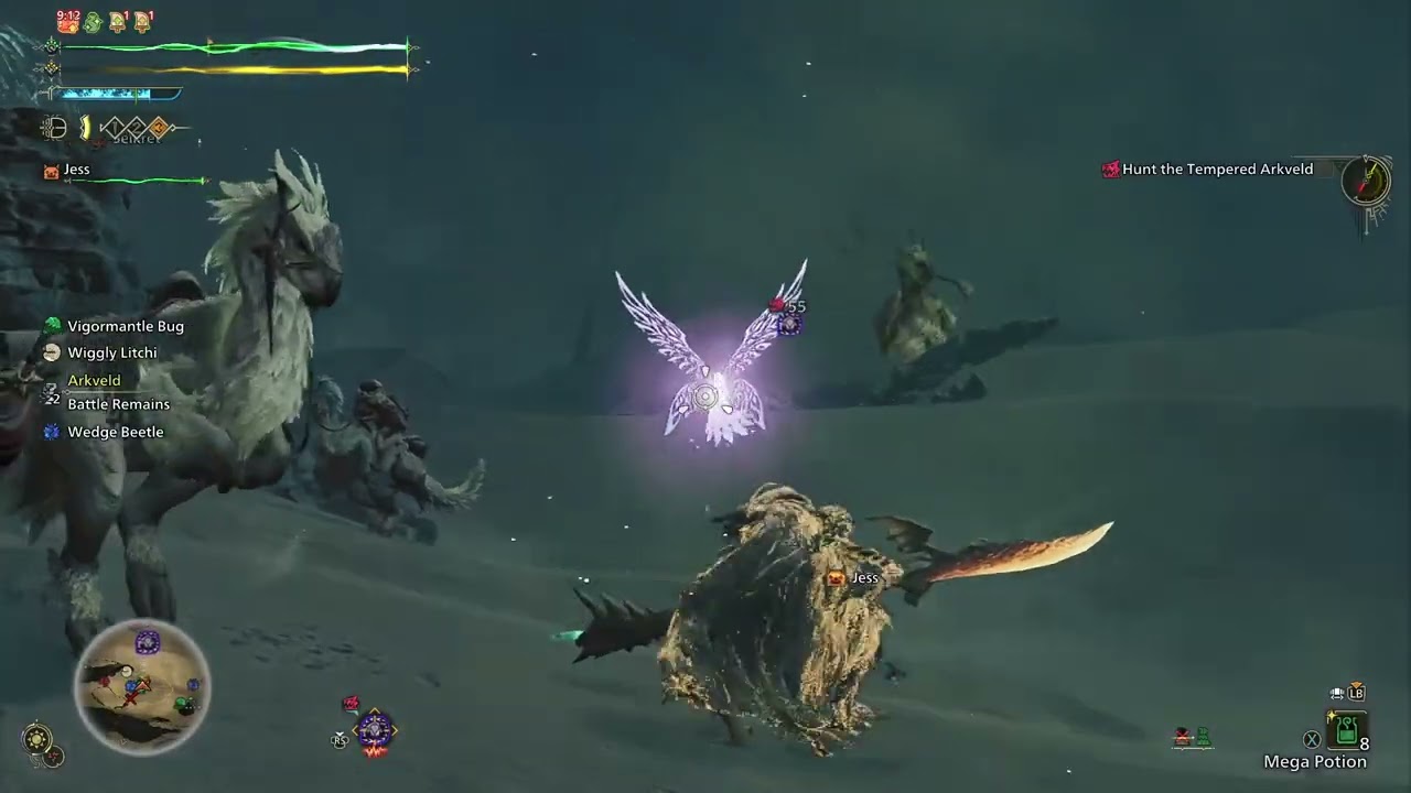 taking on a tempered arkveld with the glaive! mh wilds