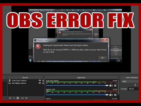 Obs Nvenc And Amd Encoder Error Fix Free Screen Recorder Youtube