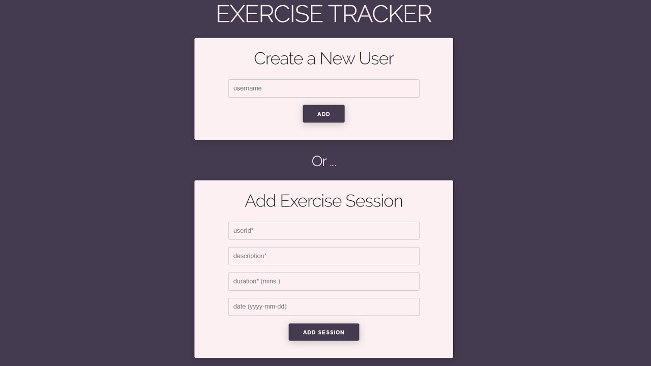 Exercise Tracker - freeCodeCamp APIs and Microservices Project Tutorial