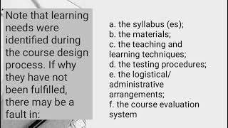 ASSESSMENT/EVALUATION || COURSE EVALUATION