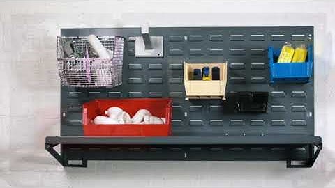 Quantum Ultra bins will hang on louvered panels in a wide range of configurations